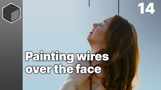 14 Removing Wires on the Face - Manual Paint [Wire Removal for VFX with Boris FX Silhouette & Mocha]