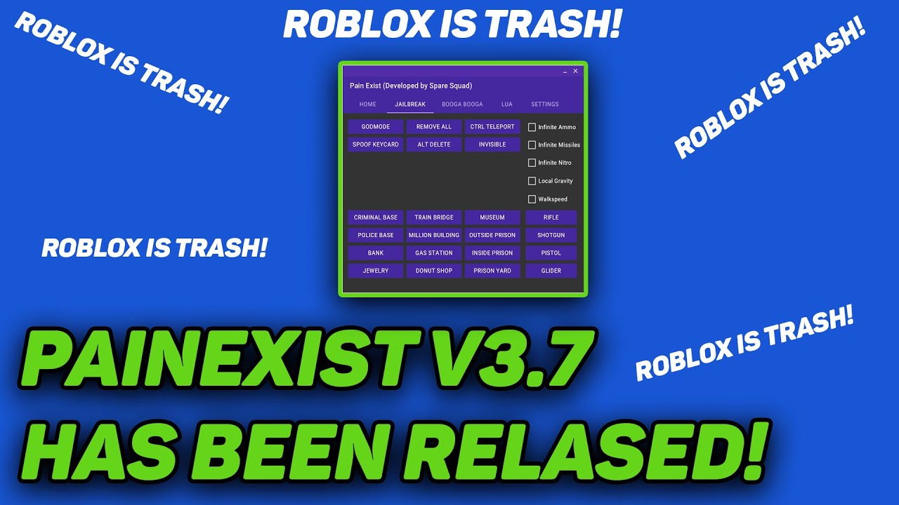New Roblbox Exploit Pain Exist 35 Jailbreak Admin Panel - exploithack roblox spare reborn updated teleport