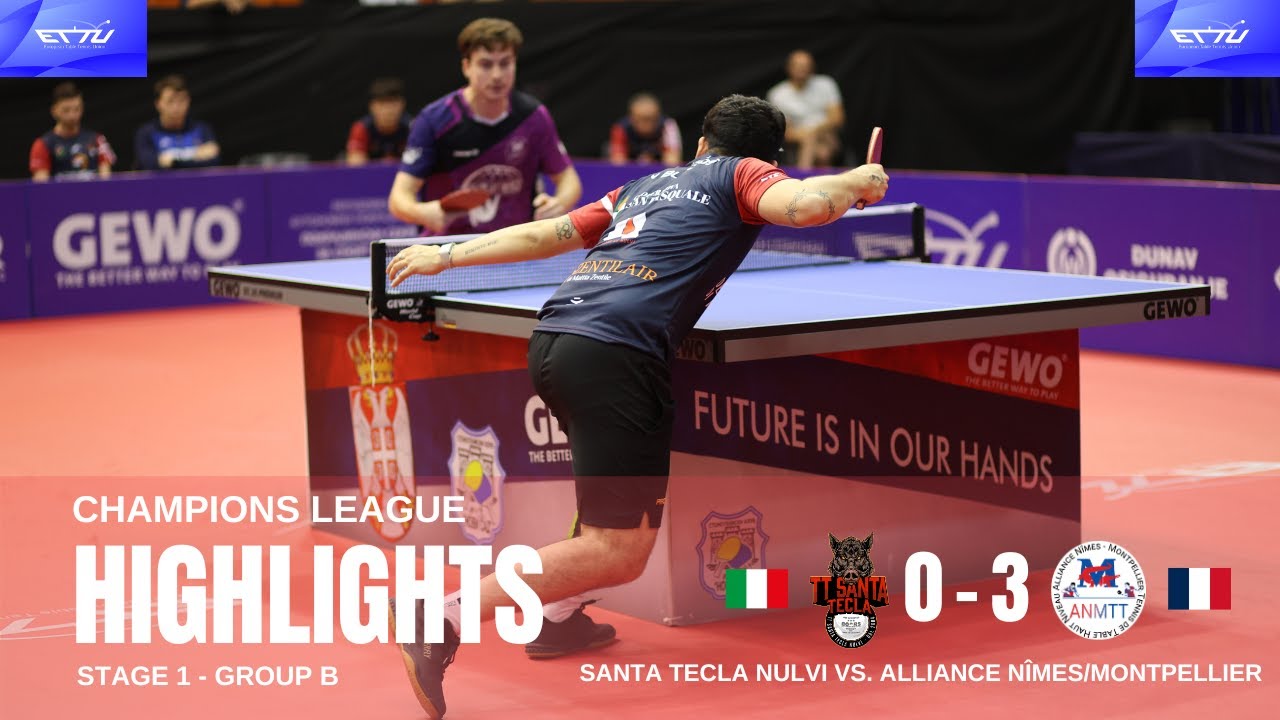 ETTU Champions League: Santa Tecla Nulvi vs. Alliance Nîmes/Montpellier 0-3