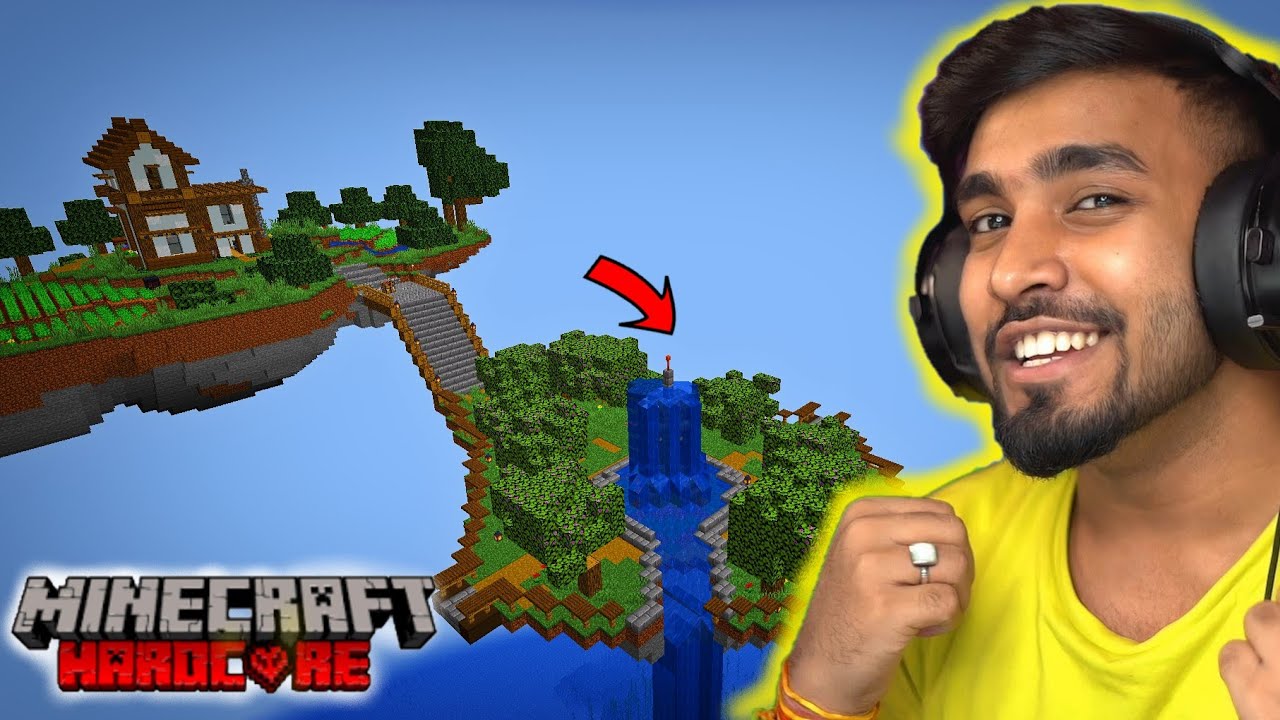 I Built a New Giant FLOATING ISLAND in Minecraft Hardcore!🤯🤯 - YouTube
