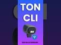 TON OS CLI: Installation, Configuration, and Basic Commands Tutorial