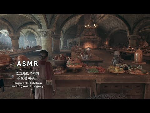 호그와트 주방의 비밀과 집요정 하우스 (소리 너무 좋아요) ASMR 호그와트 레거시 Hogwarts Kitchen Ambience in Hogwarts Legacy