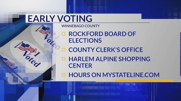 Early voting begins Thursday in Winnebago County. Here