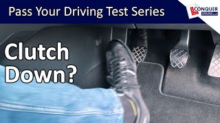 When to press the clutch down in a manual car