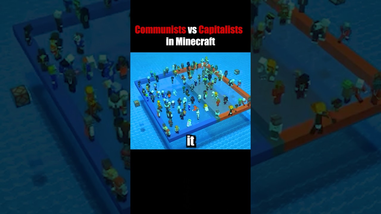 Communists vs Capitalistst in Minecraft.