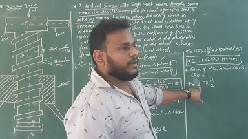 DMM-2,Unit-3,Lec-6||Screw Jack||Find the Diameter of the hand wheel