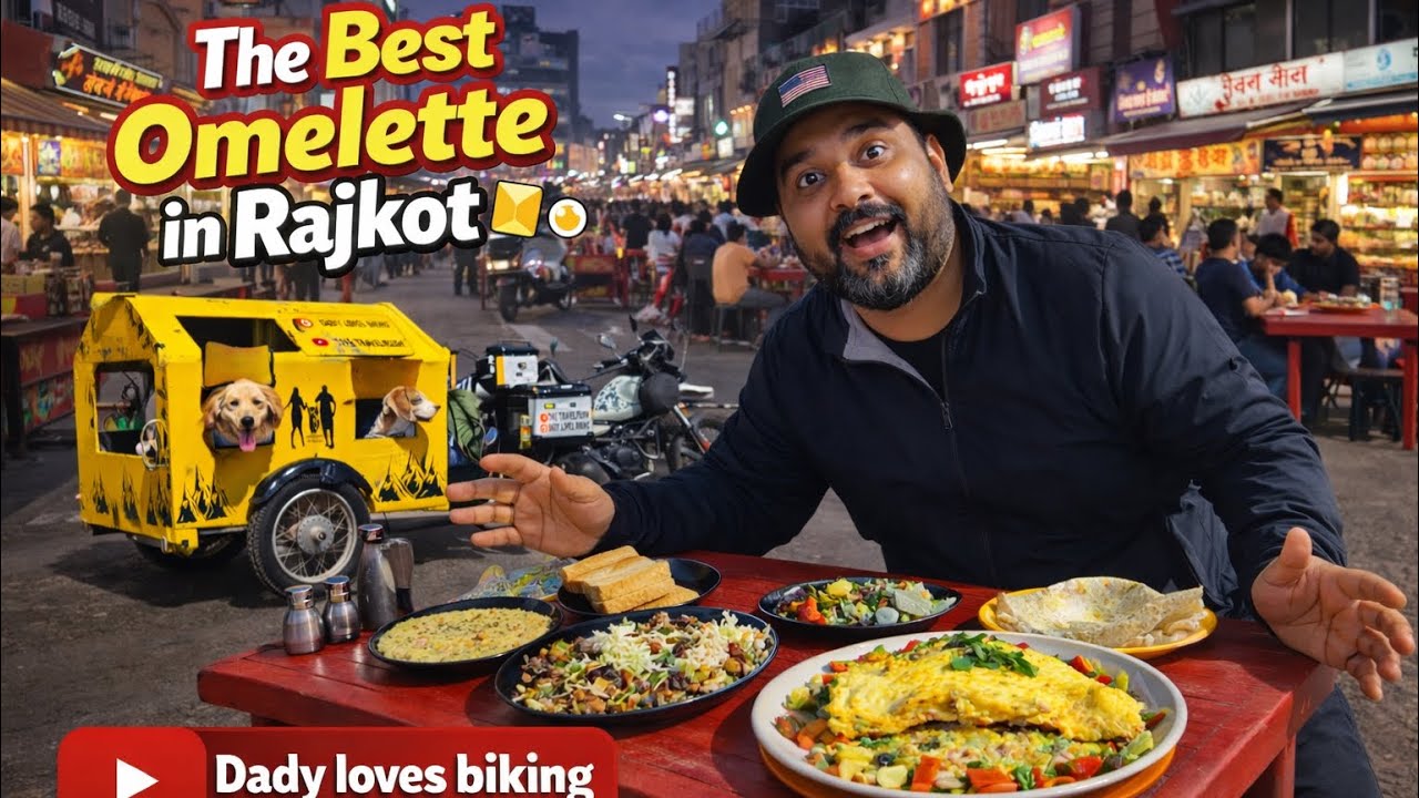 India’s 1st Dog Bike Trolley Reaches Rajkot 😱 | Ahmedabad to Rajkot Ride | Best Omelette in Rajkot 