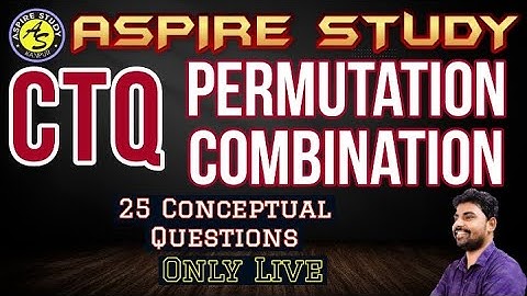 CTQ NIMCET 2022 - Permutation and Combination -02 Top Questions Best NIMCET Coaching