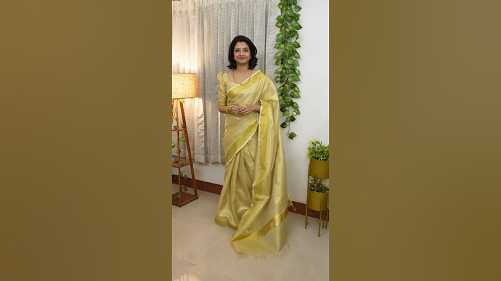 kuthampully sareekal Golden bridal tissue ready to wear 1 min saree