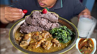 Mutton Leg Curry Saag With Dhido Big Bite