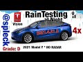 [4x] Rain Testing at Night - 2021.4.21.3 - Tesla Vision AutoPilot - NO RADAR