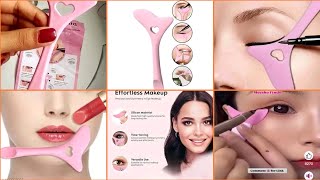 Silicone Eyeliner Makeup Stencils Wing Tips Mascara Drawing Lipstick Application Aid Face Cream M...
