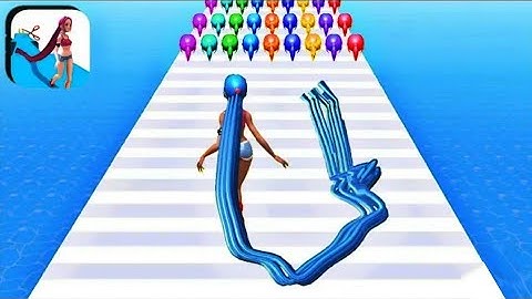 Hair Rush All levels Mobile Gameplay Walkthrough Android IOs Alltrailer Relaxing Video EPIC SUPER