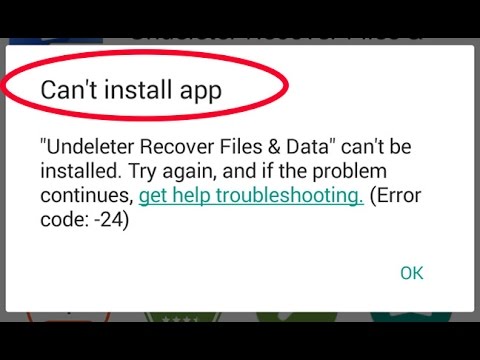 How To Fix Google Play Store Error Code-24