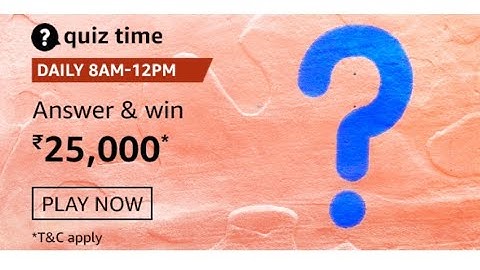 Amazon Quiz Answers Today | Win 25000 Amazon Pay Balance | 15 January 2021