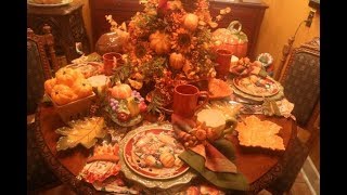 Fall -Autumn Tablescape -  DIY ideas for setting a casual fall table setting