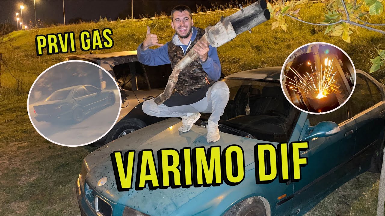 ZAVARILI SMO DIFFERENCIJAL NA DRIFT AUTU | PRVA OSMICA I PALJENJE GUMA!