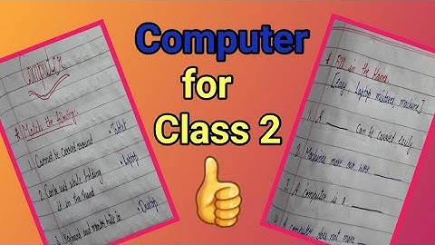 Computer for class 2 // class 2 computer worksheet @Easylearningcorner