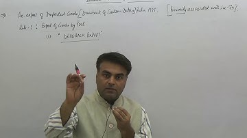 Customs Act : Duty Drawback