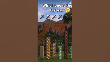 Which Minecraft Pickaxe is Faster? #minecraft #shorts #pickaxe