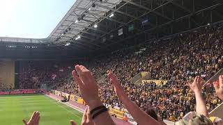 Dynamo Dresden gegen Union Berlin Fangesänge 07. April 2019