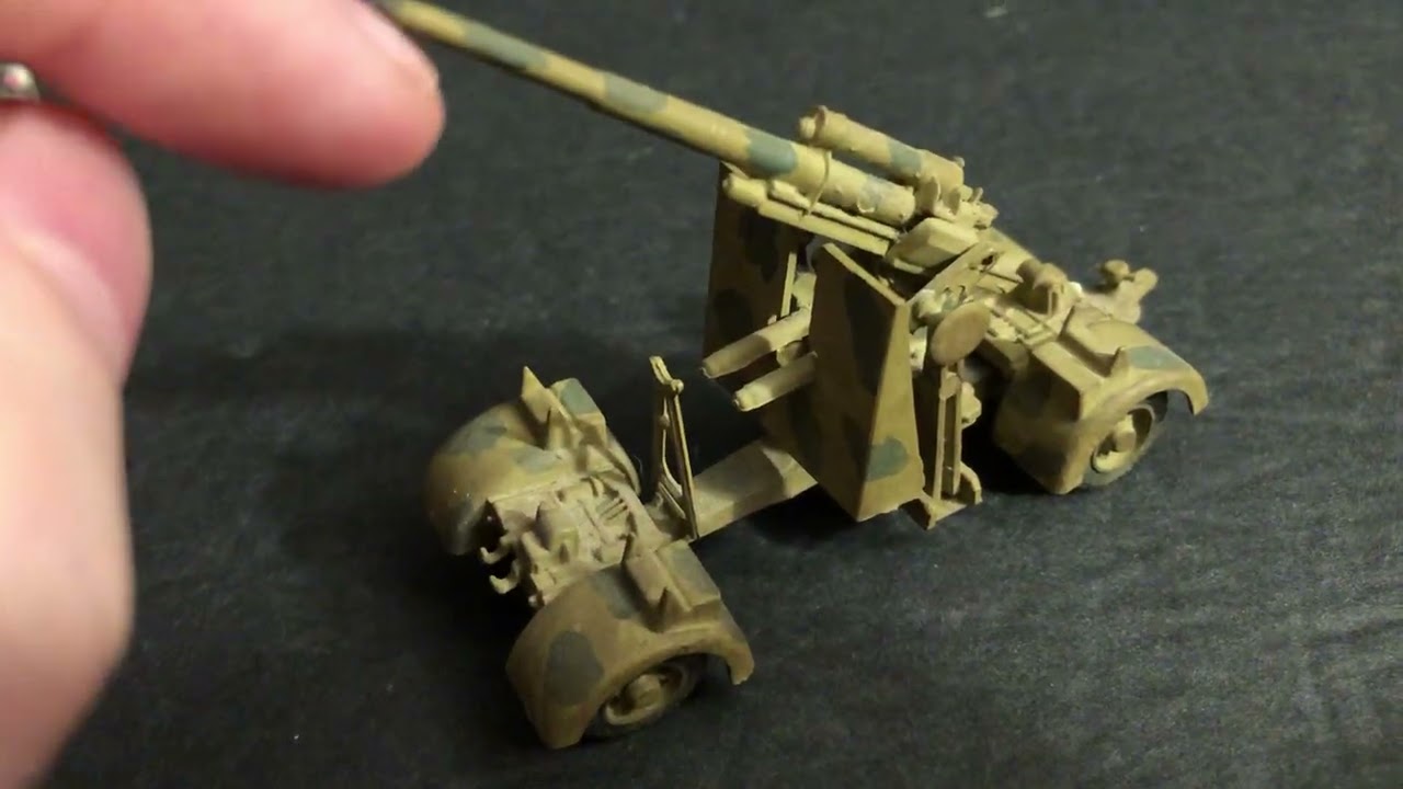 💥🪖 WW2 1/72 scale model German 88mm FLAK Gun ATG old model anti