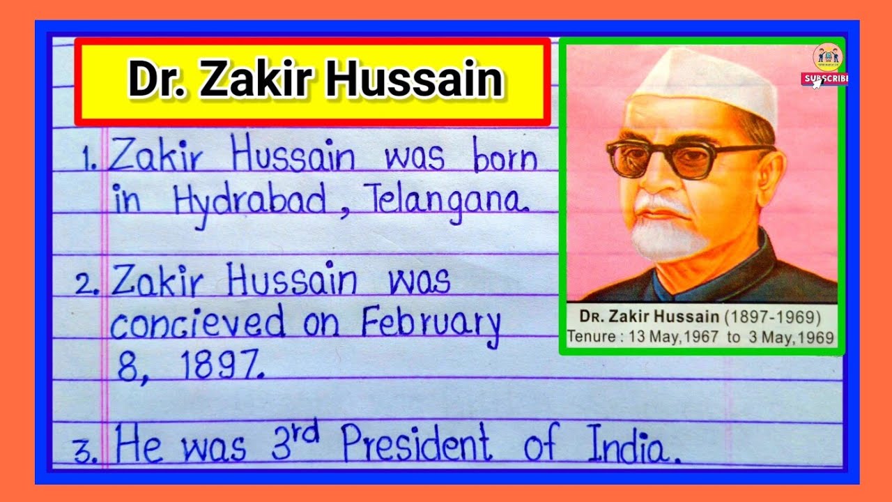 zakir hussain essay in hindi