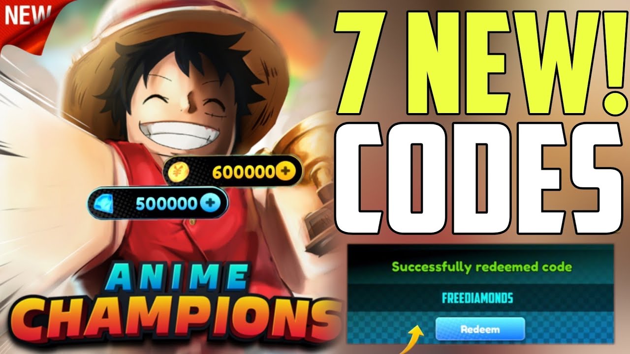⚠️UPDATE 8⚡Codes⚠️ANIME CHAMPIONS SIMULATOR ROBLOX CODES 2023 - ANIME ...