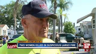 Two women found dead after suspicious mobile home fire in Pinellas County