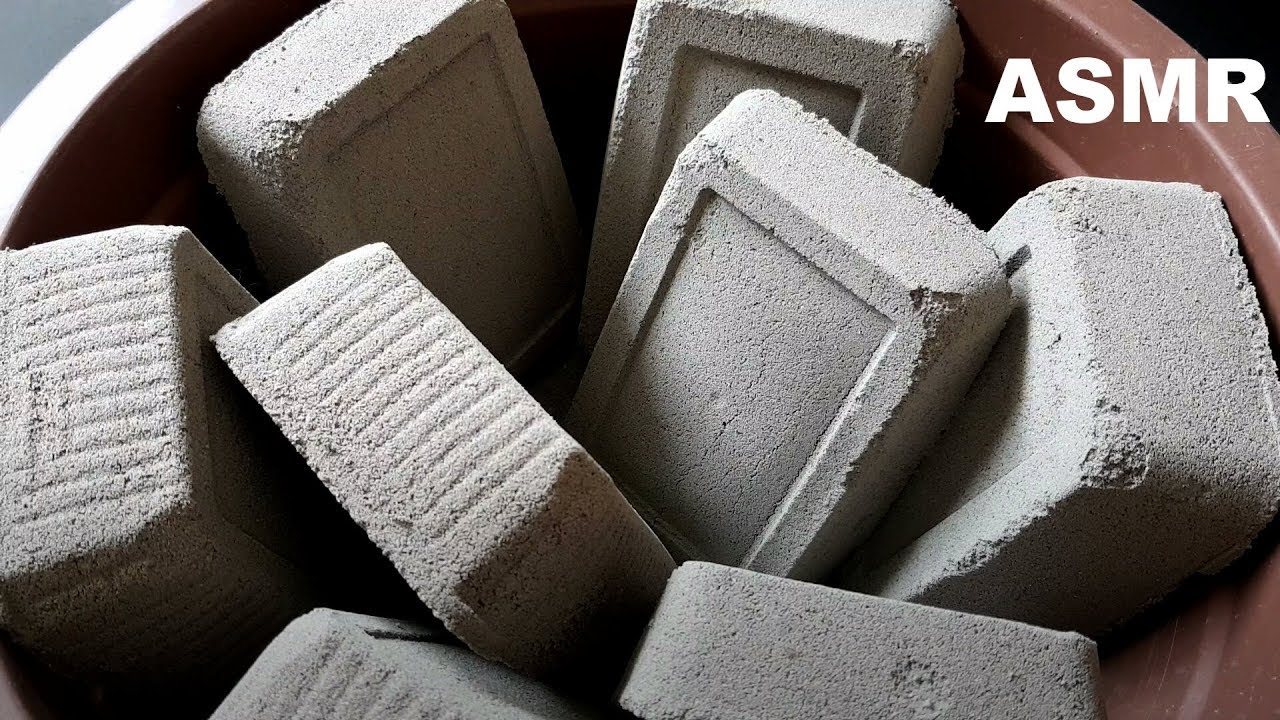 ASMR: 8 Blocks Cement+Sand Crumble | Rubbing | Palm Crushes #267