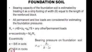 Mod-01 Lec-12 External Stability Analysis of Reinforced Soil Retaining Walls