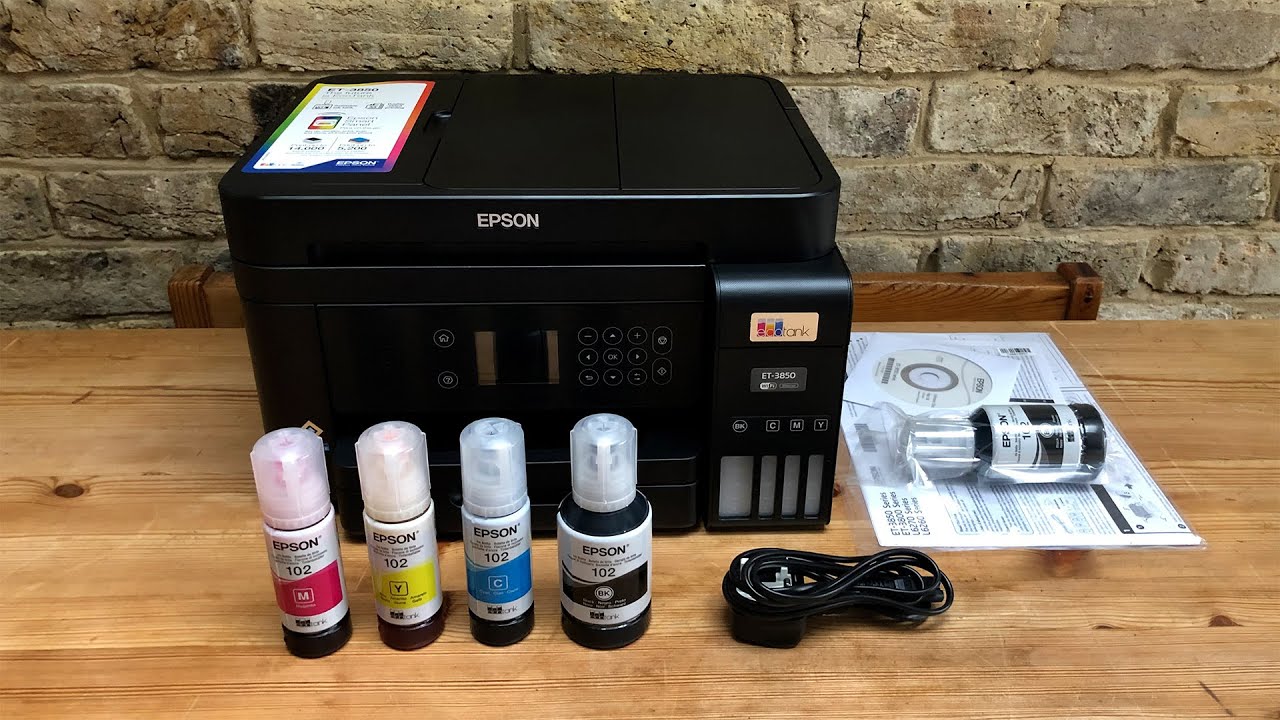 Epson ET 3850 Unboxing Setup & Review 