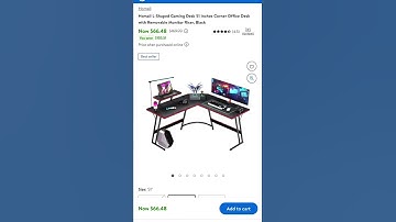 Sale $66.48 Homall L-Shaped Gaming Desk 51 Inches Corner Office Desk with Removable Monitor Riser