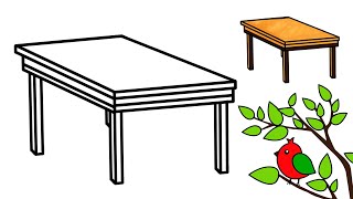 Как нарисовать стол / Рисунки и раскраски малышам / Мультик раскраска для детей