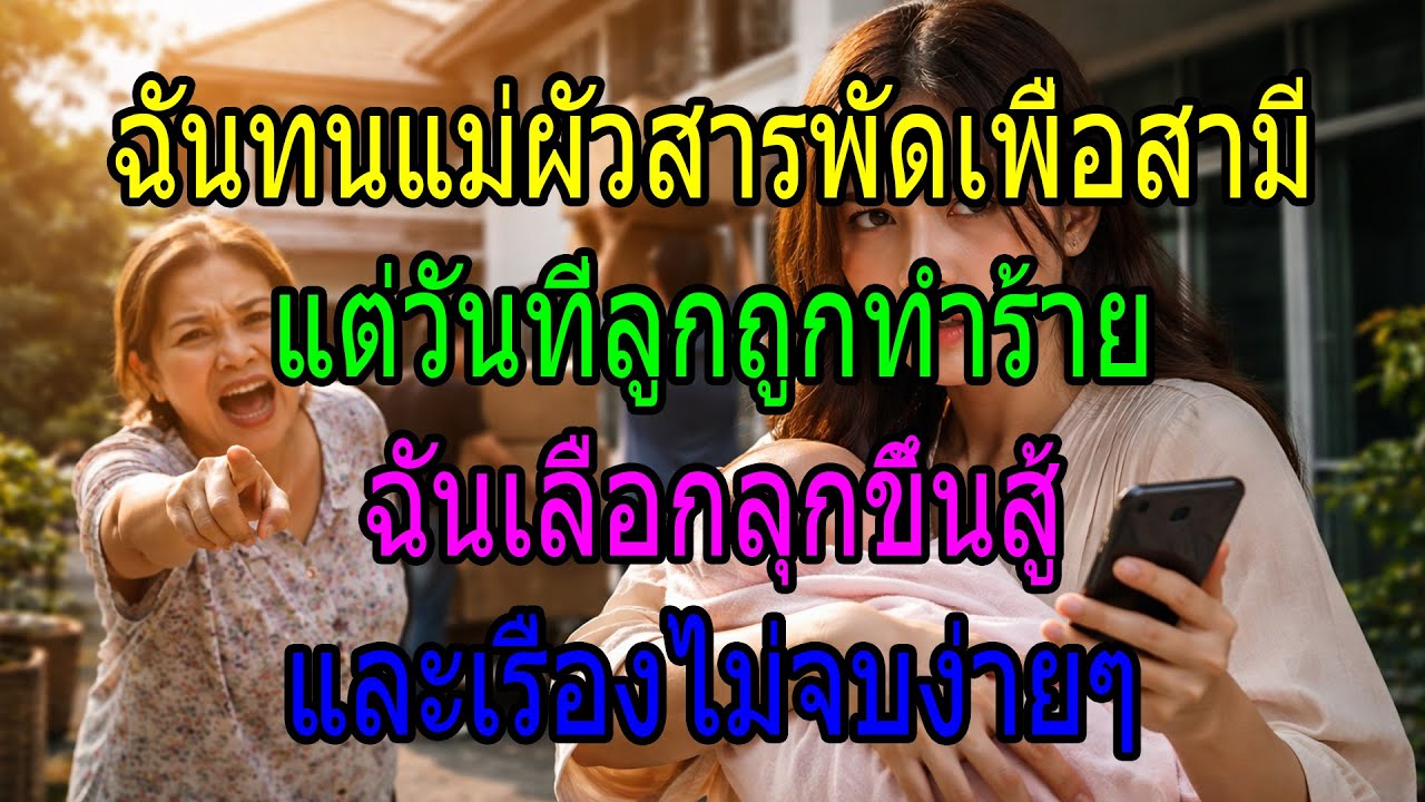 ฉันทนแม่ผัวสารพัดเพื่อสามี แต่วันที่ลูกถูกทำร้าย ฉันเลือกลุกขึ้นสู้ และเรื่องไม่จบง่ายๆ