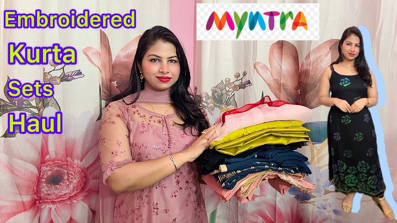 Myntra Haul | Embroidered Kurta Sets Haul | Festive & Party wear kurta sets Haul | Under ₹1500