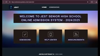 HOW TO USE JEST ONLINE ADMISSION SYSTEM