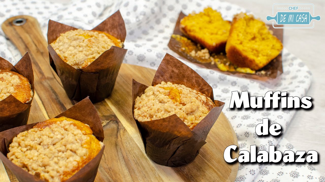 🧁 Muffins de Calabaza con Crumble de Azúcar y Canela  🎃 | Pumpkin Cupcakes | Recetas con Calabaza