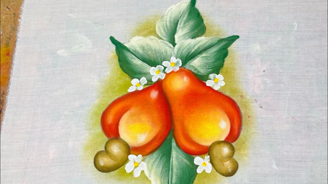 Aula de pintura, aprenda o segredo para pintar frutas