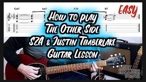 How to play SZA Justin Timberlake The Other Side GUITAR Lesson Tutorial with TAB