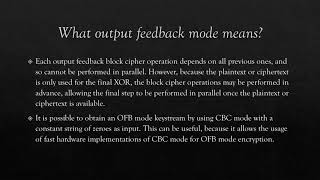 Output feedback mode OFB
