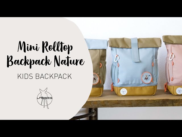 - with YouTube flexible Practical Mini LÄSSIG Nature kids Rolltop | style Backpack roll-top | backpack