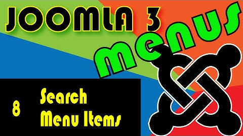Joomla 3 Tutorials: The Search Menu Items