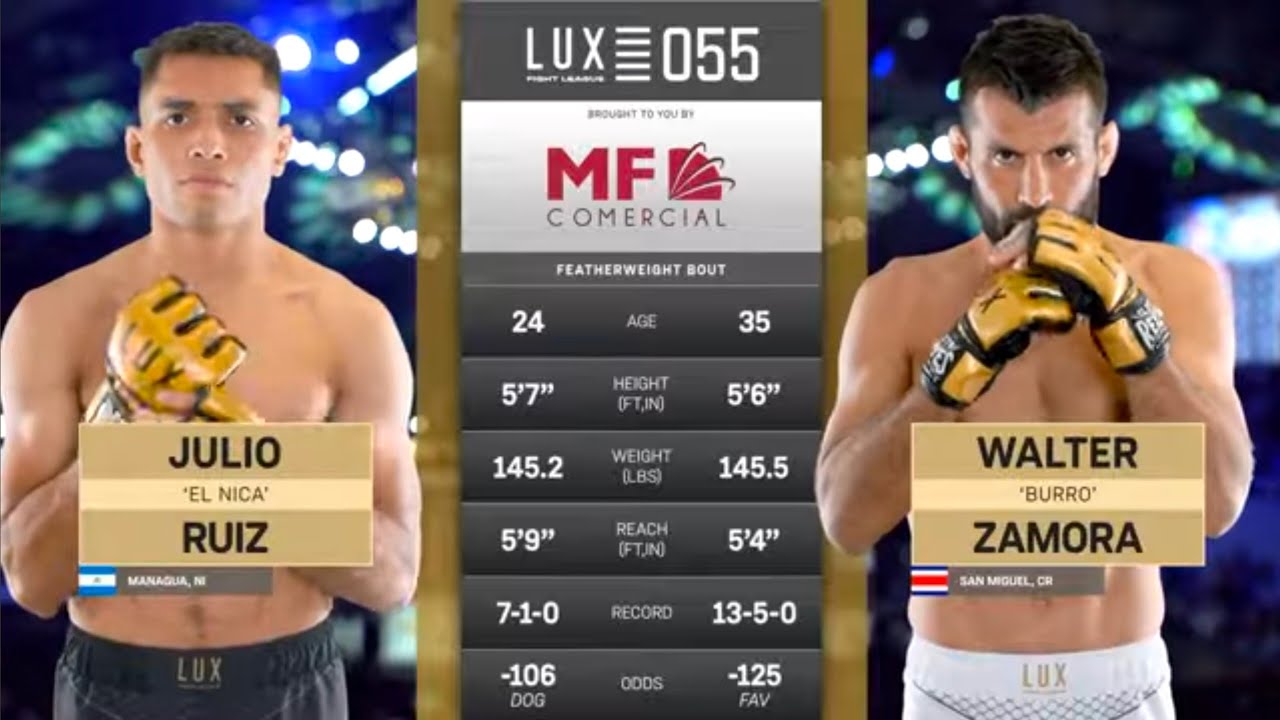 Julio “Nica” Ruiz vs Walter “Burro” Zamora | LUX 055 Guadalajara | Victoria por decisión unánime