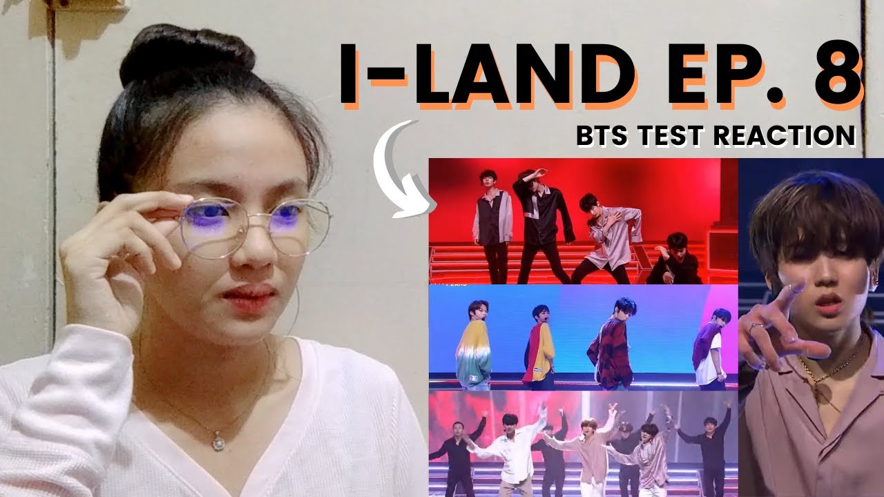 reacting to I-LAND ep. 8 (BTS test performance + Elimination)