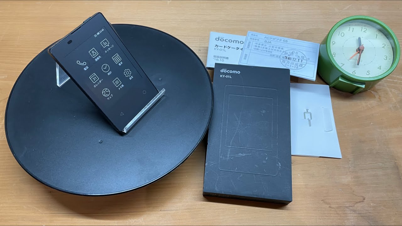オークション0円スタート】SIMフリー KY-01L カードケータイ中古販売