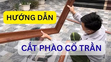 Cách cắt phào cổ trần cho trần nhựa nano #trầnnhựanano #trầnnhựagiảgỗ #cách_cắt_phào_góc_âm