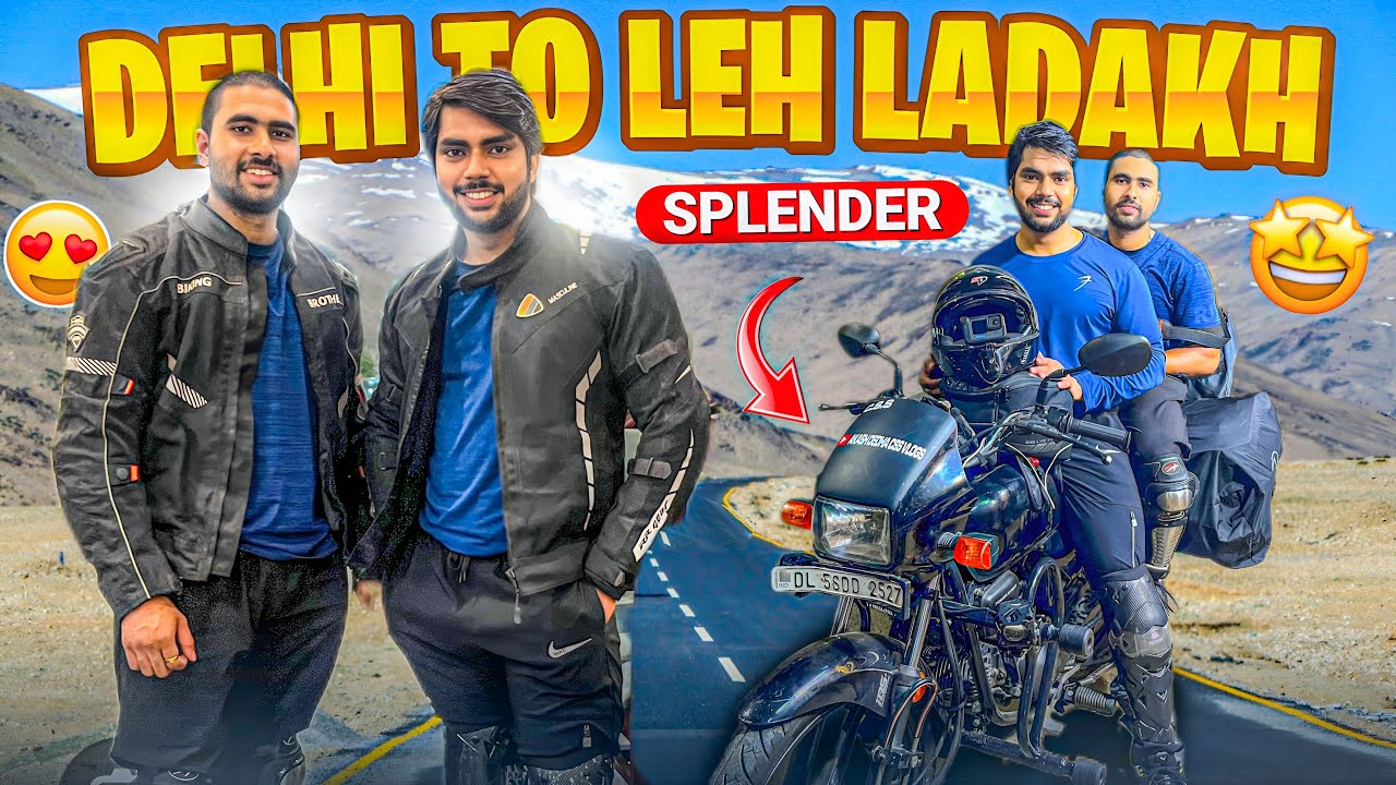 Delhi to Leh Ladakh ||on my splendor 100CC bike||Nikal gaye aaj ghar se #lehladakh