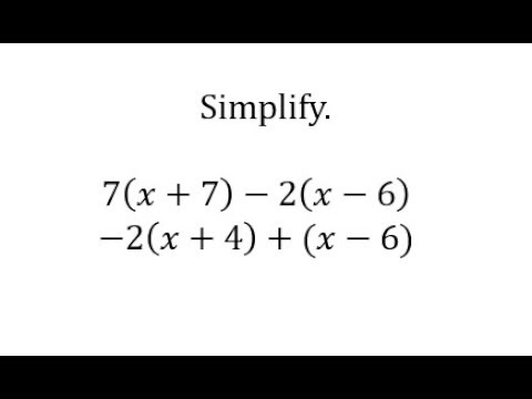 Simplify Algebraic Expressions: A(x+b)-c(x-d)