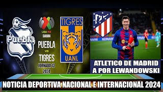 Puebla recibe al Tigres por la Jornada 13 Clausura MX 2024 | Atlético de Madrid a por Lewandowski